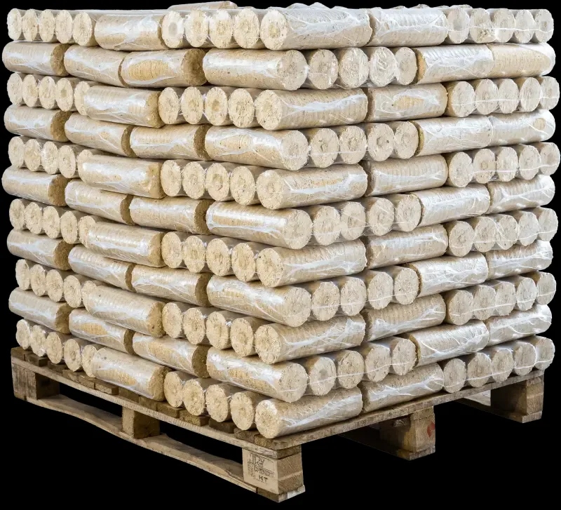 Drevené brikety BIOMAC ENERGO 10 / paleta 1 000 kg (100 × 10 kg)