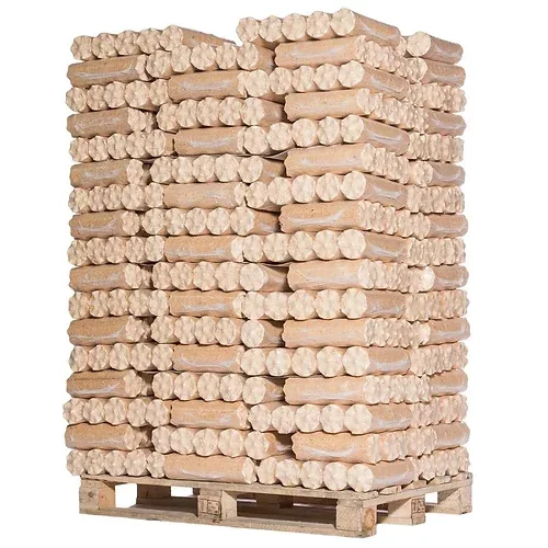 Lisované drevo z mäkkého dreva / paleta 960 kg (96 × 10 kg)