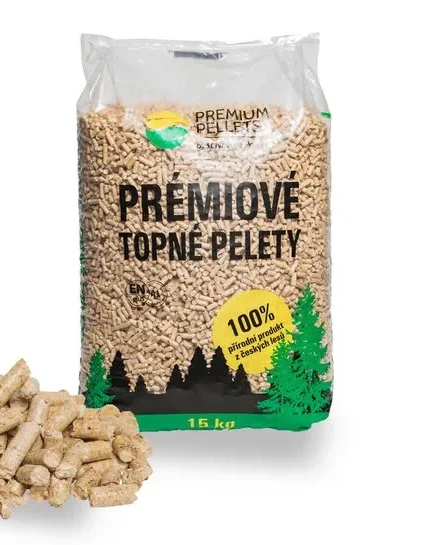 Drevené pelety Prémiové Topné Pelety ENplus A1 / paleta 1 050 kg (70 × 15 kg)
