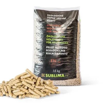 Ekologické drevené pelety Sublima ENplus A1 / 15 kg