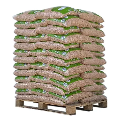 Drevené pelety DIN Pellets DINplus / paleta 975 kg (65 × 15 kg)