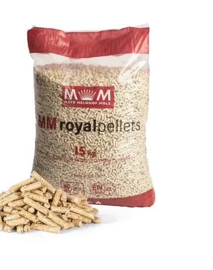 Drevené pelety MM Royal Pellets ENplus A1 / paleta 1 050 kg (70 × 15 kg)