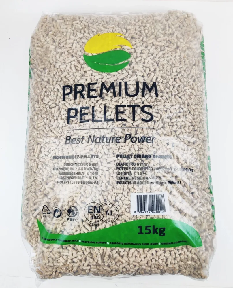 Drevené pelety Premium Pellets ENplus A1 / paleta 1 050 kg